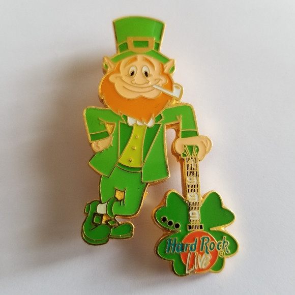 Vintage Hard Rock Cafe pin 1999 St Patrick's Day LE 1000 Leprechaun - Picture 9 of 9